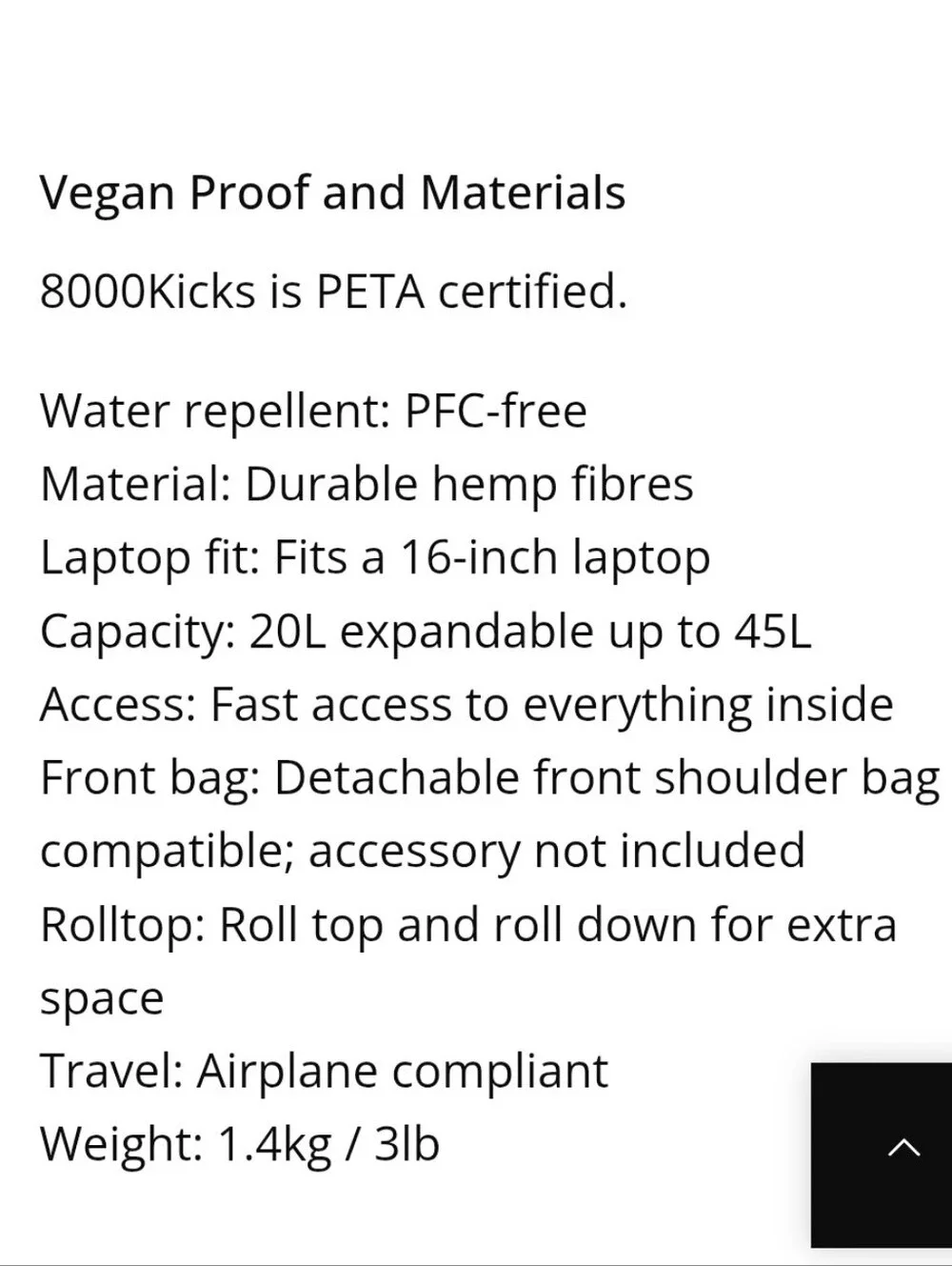 Nomad 3 In 1 8000Kicks Hemp Backpack